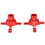 (Red) Aluminum Front Knuckle Arms Set for TT02 5