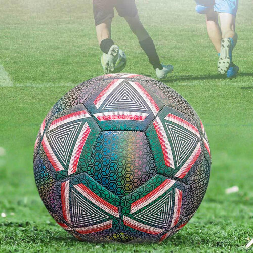 Reflective Soccer Ball Size 4 Durable Kids Training Gift 2