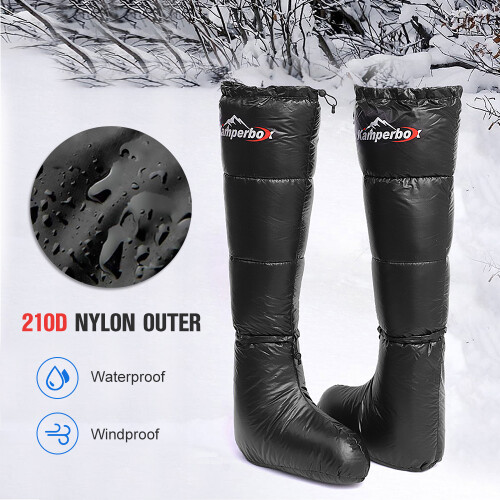 Winter Down Booties Warm Windproof Footmuffs with Drawstring 1