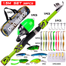 1.5m Children Ultralight Fishing Rod + Reel + Lures + Storage Bag