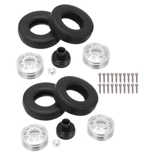 (Black) 2pcs RC Alloy Rear Wheel Hub 21mm Width Black