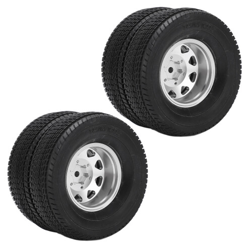 (Silver) 2pcs RC Alloy Rear Wheel Hub 21mm Width Black 2