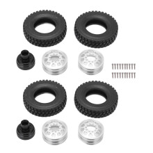 (Black) Metal Alloy Rear Wheel Hub 22mm Width for Tamiya 1/14 RC