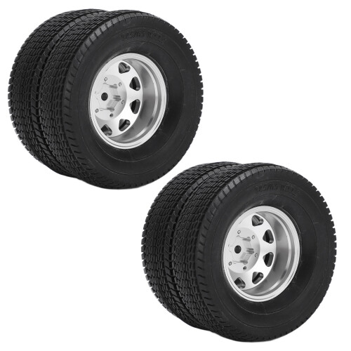 (Silver) 2pcs RC Alloy Rear Wheel Hub 21mm Width Black 1