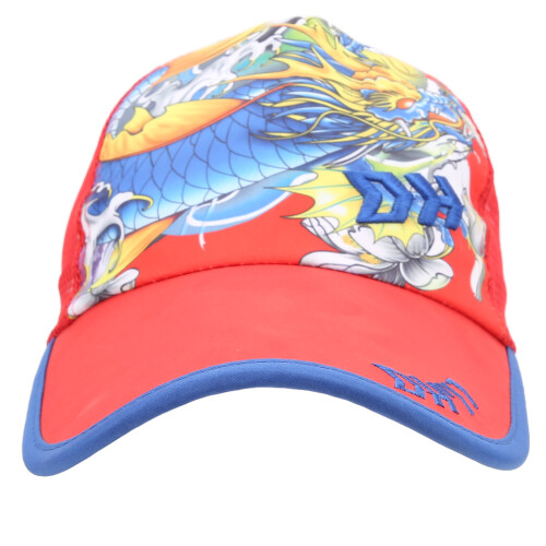(Red) Fishing Hat Polyester Nylon Adjustable Breathable Sweat Proof Cap Red 1
