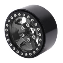 (Titanium Color) 1.9 Inch Beadlock Wheels 5 Hole Silver Aluminum Alloy RC Rims