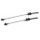 (Black) 2pcs High Strength Light Weight Metal Quick Release Lever Red 1