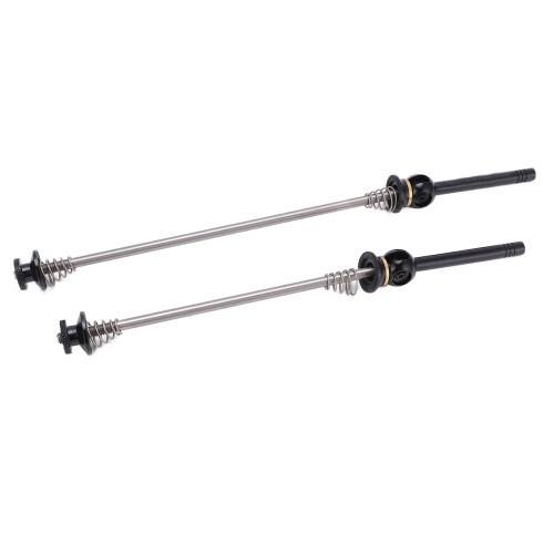 (Black) 2pcs High Strength Light Weight Metal Quick Release Lever Red