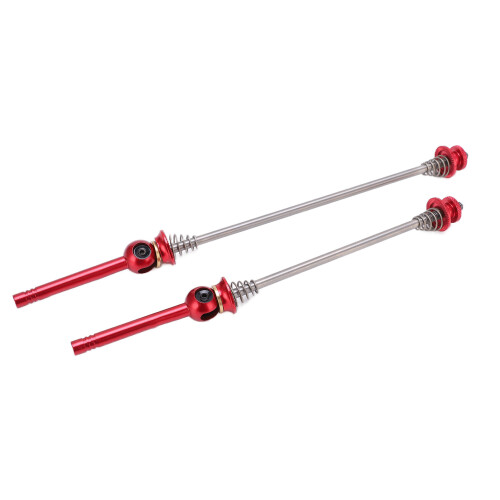 (Red) 2pcs High Strength Light Weight Metal Quick Release Lever Red
