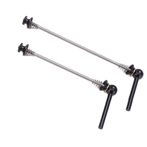 (Black) 2pcs High Strength Light Weight Metal Quick Release Lever Red 2