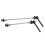 (Black) 2pcs High Strength Light Weight Metal Quick Release Lever Red 5