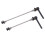 (Black) 2pcs High Strength Light Weight Metal Quick Release Lever Red 2