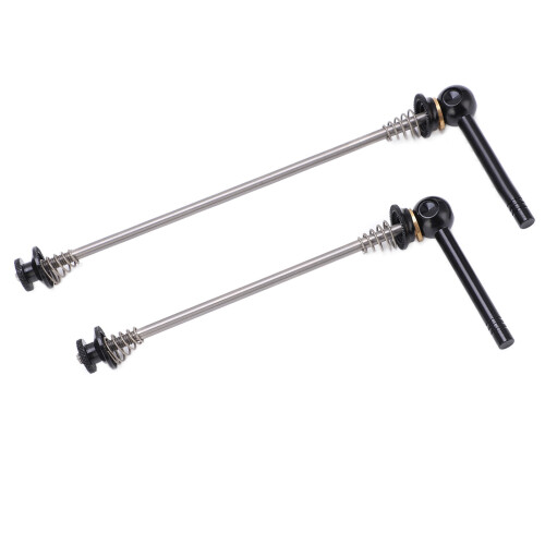 (Black) 2pcs High Strength Light Weight Metal Quick Release Lever Red 1