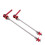 (Red) 2pcs High Strength Light Weight Metal Quick Release Lever Red 3