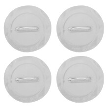 (Gray) 4 Pcs Inflatable Boat D-Ring Pad Patch PVC Stainless Steel Buckle Gray