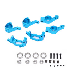 (Bleu) Ball Bearing Aluminum Steering Hub Mount HSP 1/10 Gold