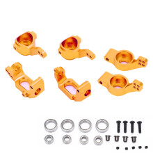 (Or) Ball Bearing Aluminum Steering Hub Mount HSP 1/10 Gold