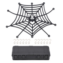 (Black) Luggage Roof Rack Net Elastic Spider Toolbox 1/10 Climbing Truck