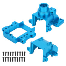 (Blue) Aluminum Gear Box for HSP 94122 177 188 06045 06046 122275 1/10 Blue
