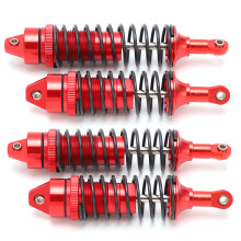 (rouge) Rear/Front Oil Shock Absorber Damper Set for Traxxas Slash 4x4