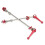 (Red) WAKE HQ-02 Bicycle Quick Release Lever Front Rear Black 4