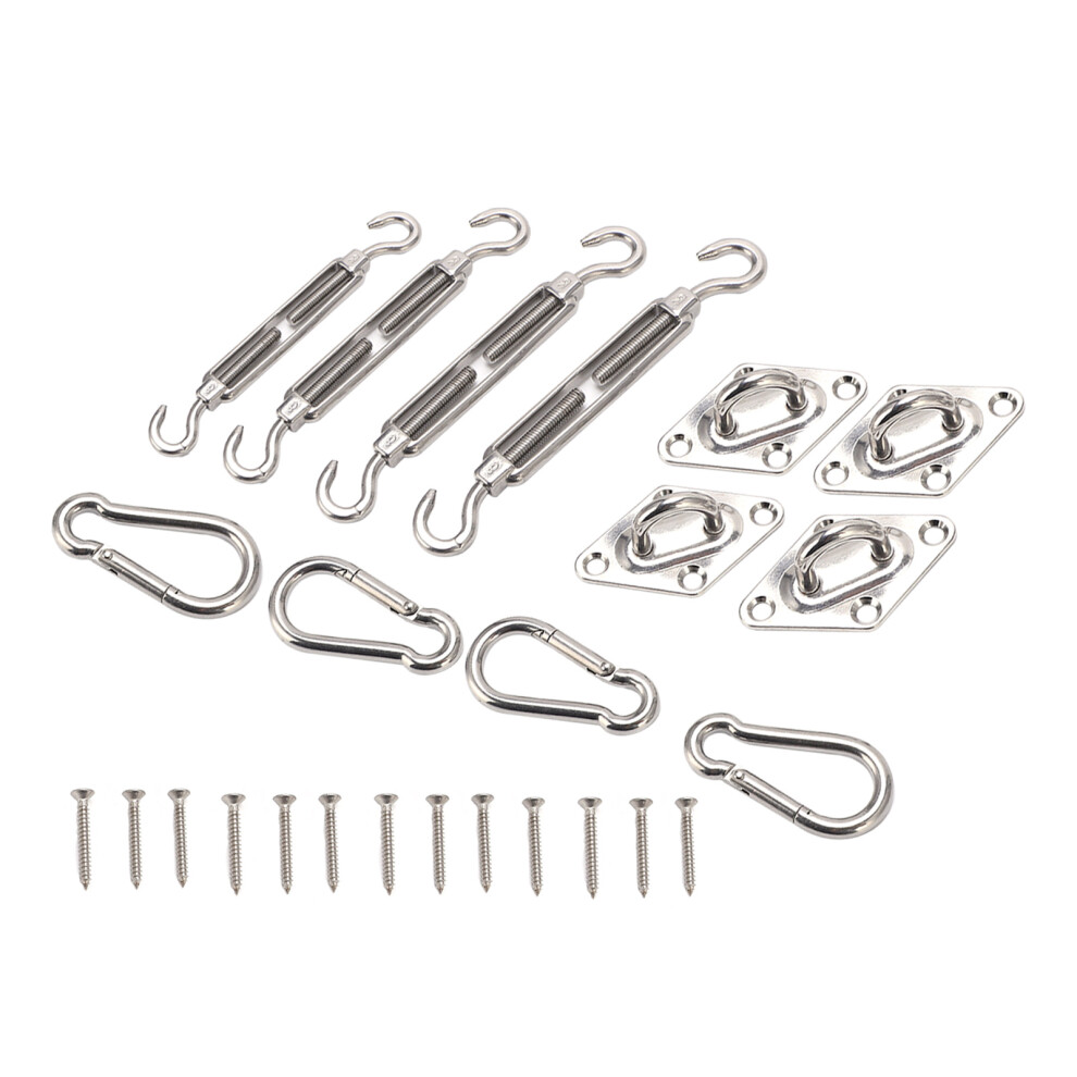 Stainless Steel Sunshade Sail Hardware Kit Turnbuckle Spring Hook-image-OPC-PMM5K9N-NEW