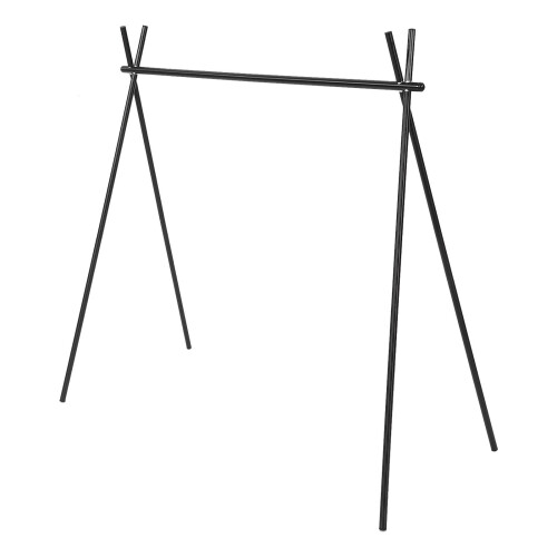 Hanging Rack Black Tripod Folding Shelf with Storage Bag for Camping