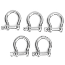 (M10 320kg Load) 5pcs Bow Shackle Stainless Steel D-Ring M8 200kg