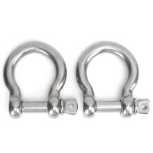 (M20 1100kg Load) Bow Shackle Stainless Steel D-Ring Anchor Camping Hiking M20 1100kg