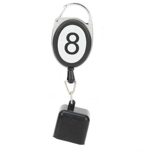 Portable Retractable Pool Cue Chalk Holder with Clip