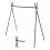 Hanging Rack Black Tripod Folding Shelf with Storage Bag for Camping 5