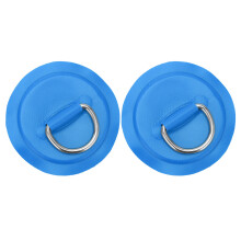 (Blue) D Ring Pad Patch PVC Inflatable Boat Raft Dinghy Black