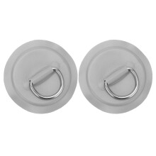 (Gray) D Ring Pad Patch PVC Inflatable Boat Raft Dinghy Black