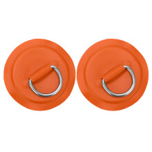 (Orange) D Ring Pad Patch PVC Inflatable Boat Raft Dinghy Black