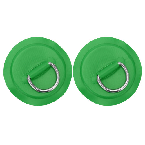 (Green) D Ring Pad Patch PVC Inflatable Boat Raft Dinghy Black