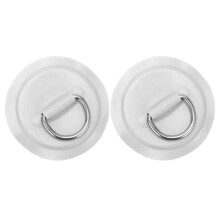 (White) D Ring Pad Patch PVC Inflatable Boat Raft Dinghy Black