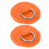 (Orange) D Ring Pad Patch PVC Inflatable Boat Raft Dinghy Black 2