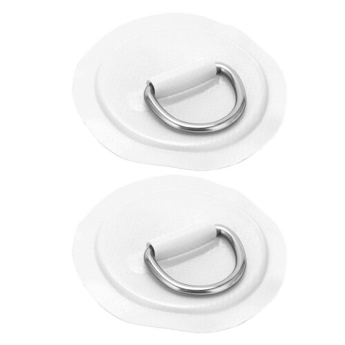 (White) D Ring Pad Patch PVC Inflatable Boat Raft Dinghy Black 1