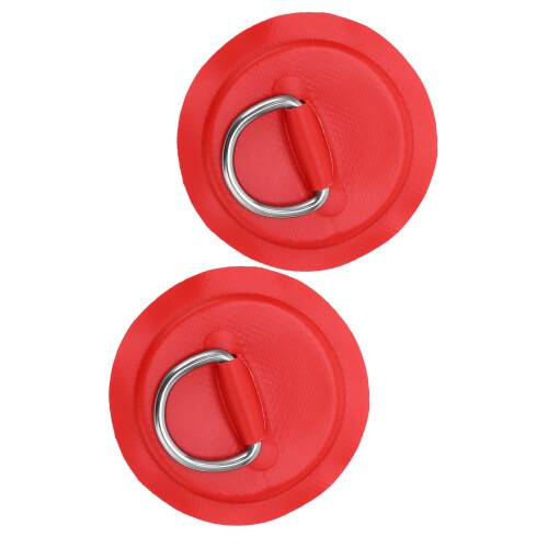 (Red) D Ring Pad Patch PVC Inflatable Boat Raft Dinghy Black 2