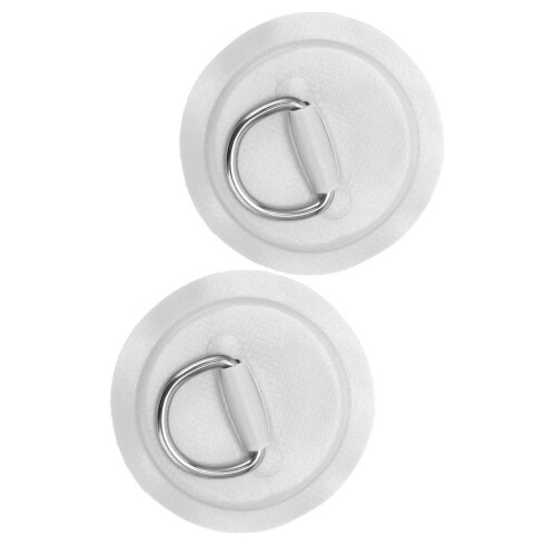 (White) D Ring Pad Patch PVC Inflatable Boat Raft Dinghy Black 2