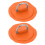(Orange) D Ring Pad Patch PVC Inflatable Boat Raft Dinghy Black 5