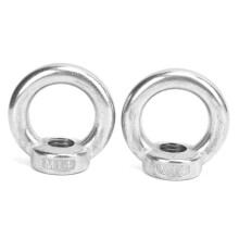 (M14 500kg Load) 2pcs M14 Stainless Steel Lifting Eye Nuts 500kg Load