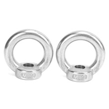 (M12 340kg Load) 2pcs M14 Stainless Steel Lifting Eye Nuts 500kg Load