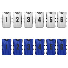 12 PCS Adult Soccer Pinnies 2 Colors Quick Drying Team Jerseys