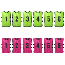 12 PCS Kids Football Pinnies 2 Colors Quick Drying Soccer Jerseys