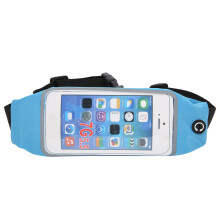 (Blue) Waterproof Touch Screen Phone Waist Bag Sports Running Anti-theft Blue