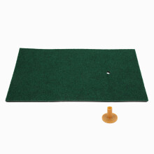 Portable Backyard Golf Mat Training Hitting Pad Grass Carpet with TEE