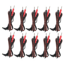 10x 2,35mm 1,2m 2-in-1 Elektrodenkabel für TENS