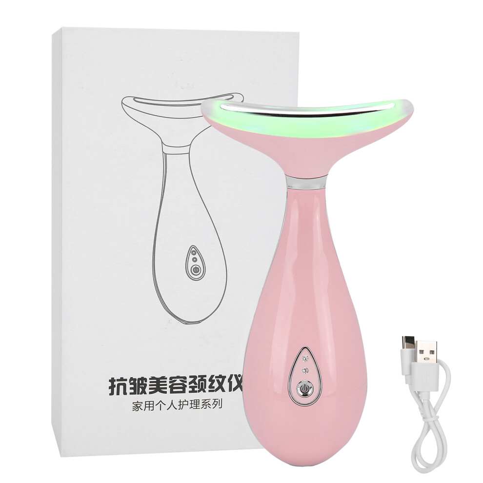 Pink/White () Neck Wrinkle Remove Phototherapy Massage Firming Lifting Device