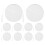 10x TENS Electrode Pads 8cm Round Self-Adhesive NonWoven 1